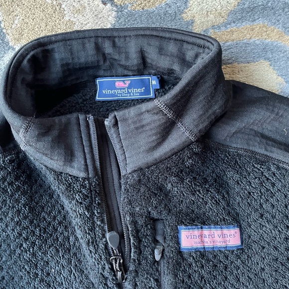 Vineyard Vines Black Full Zip Fleece Medium - Picture 5 of 5